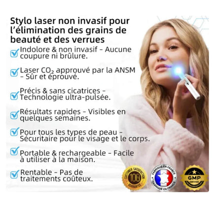 Stylo Laser Anti-Grains de Beauté & Verrues
