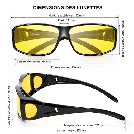 Lunettes de conduite anti-éblouissement